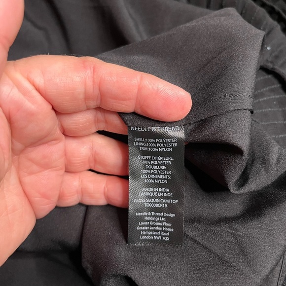 NWT Needle & Thread- Sequin Peplum Top. Size L - Picture 5 of 8